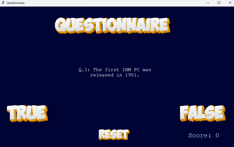 Questionaire photo